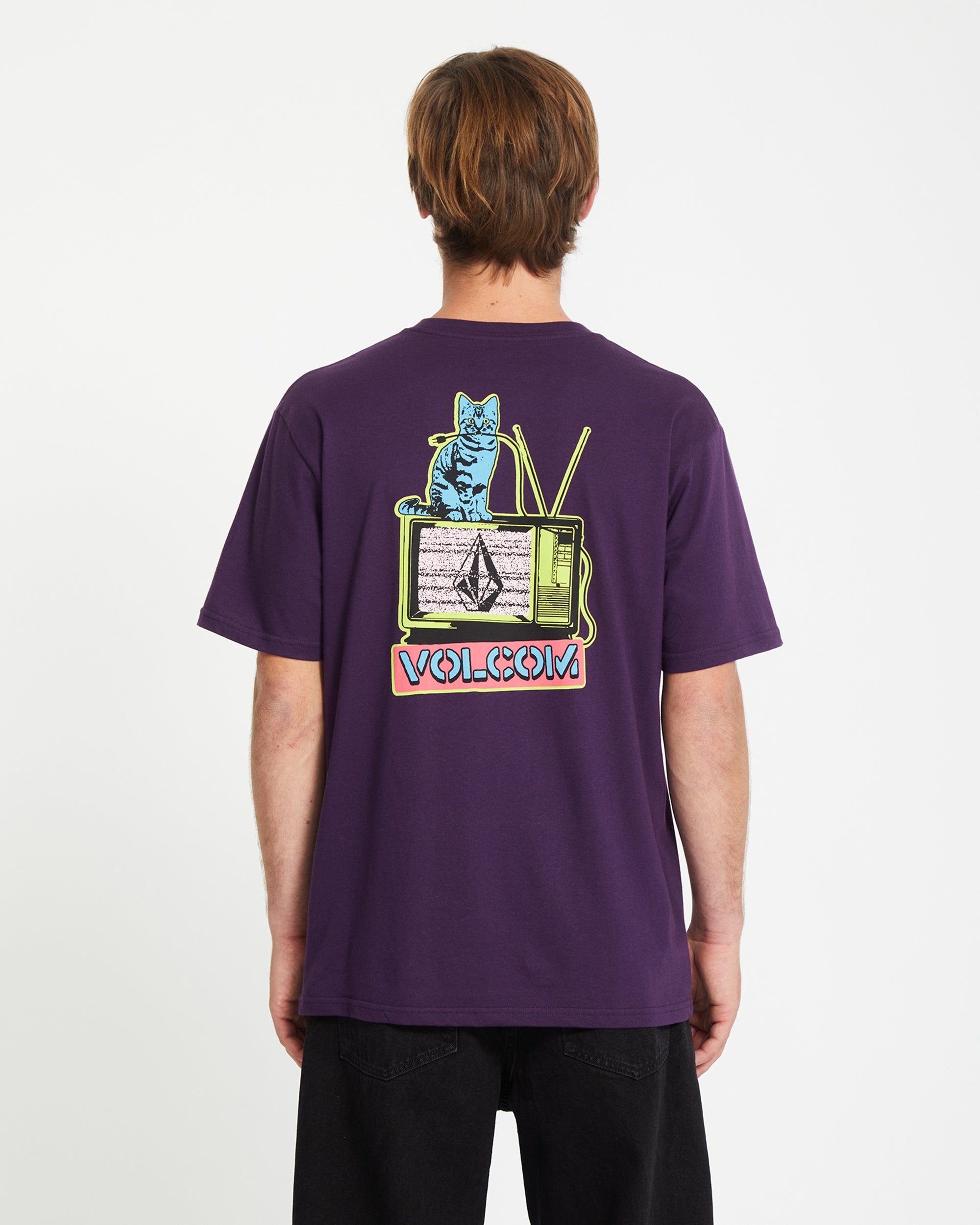 Tee-shirt Homme Volcom Tribar - Taille L, Noir, Occasion Très Bon état