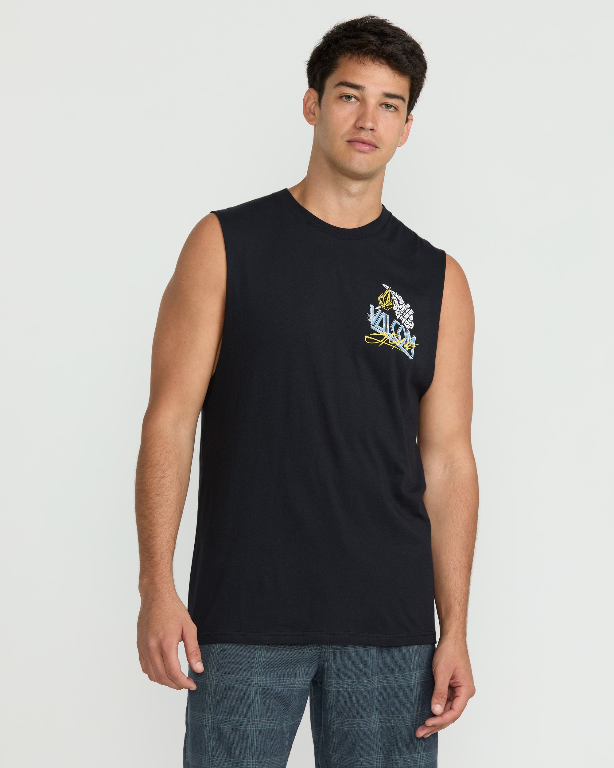 T-Shirt Dropped This Sleeveless - Antique Black - Homme - Volcom 