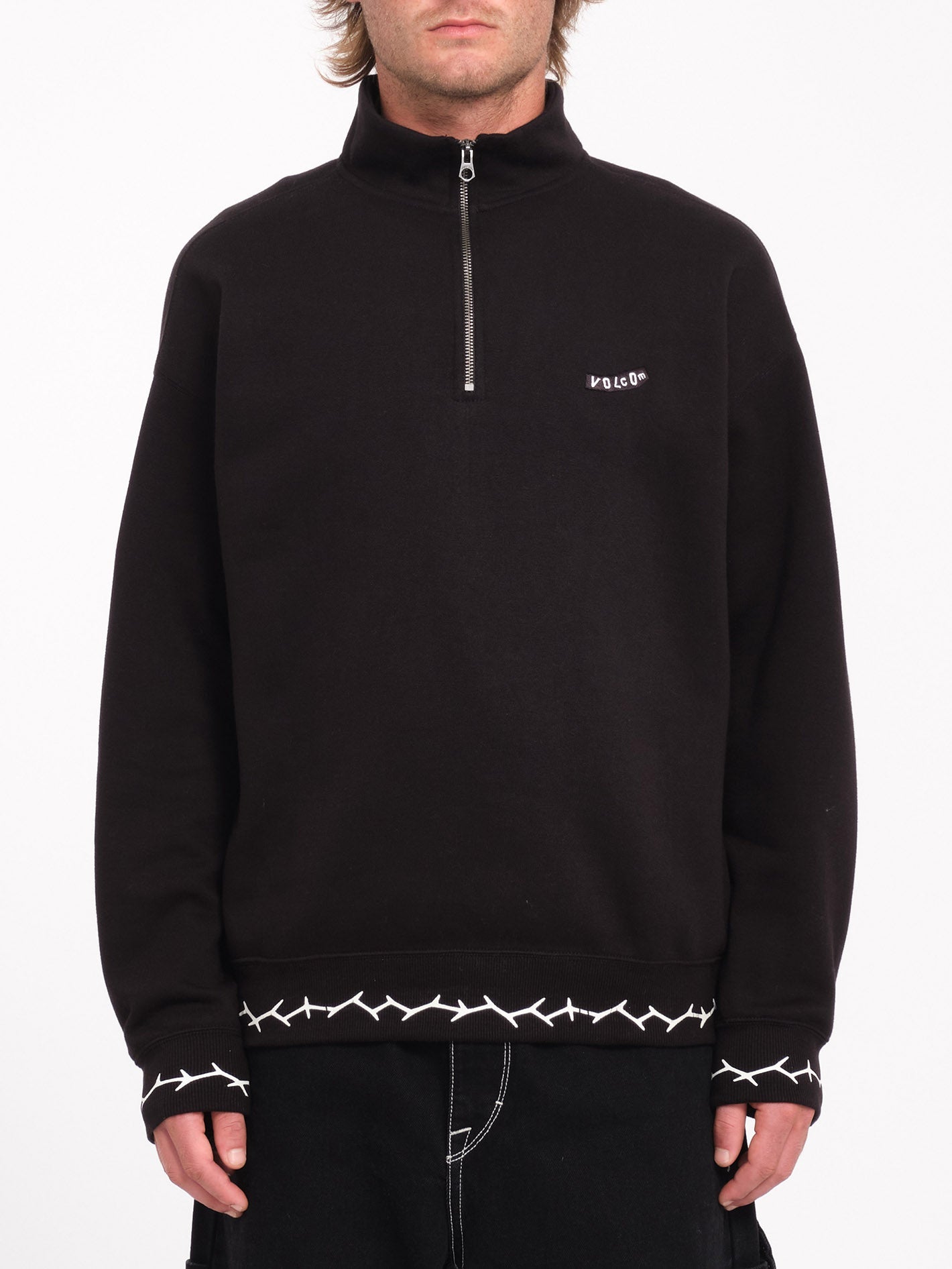 Sweat 1/2 Zip Mocklov - BLACK - Homme - Volcom France