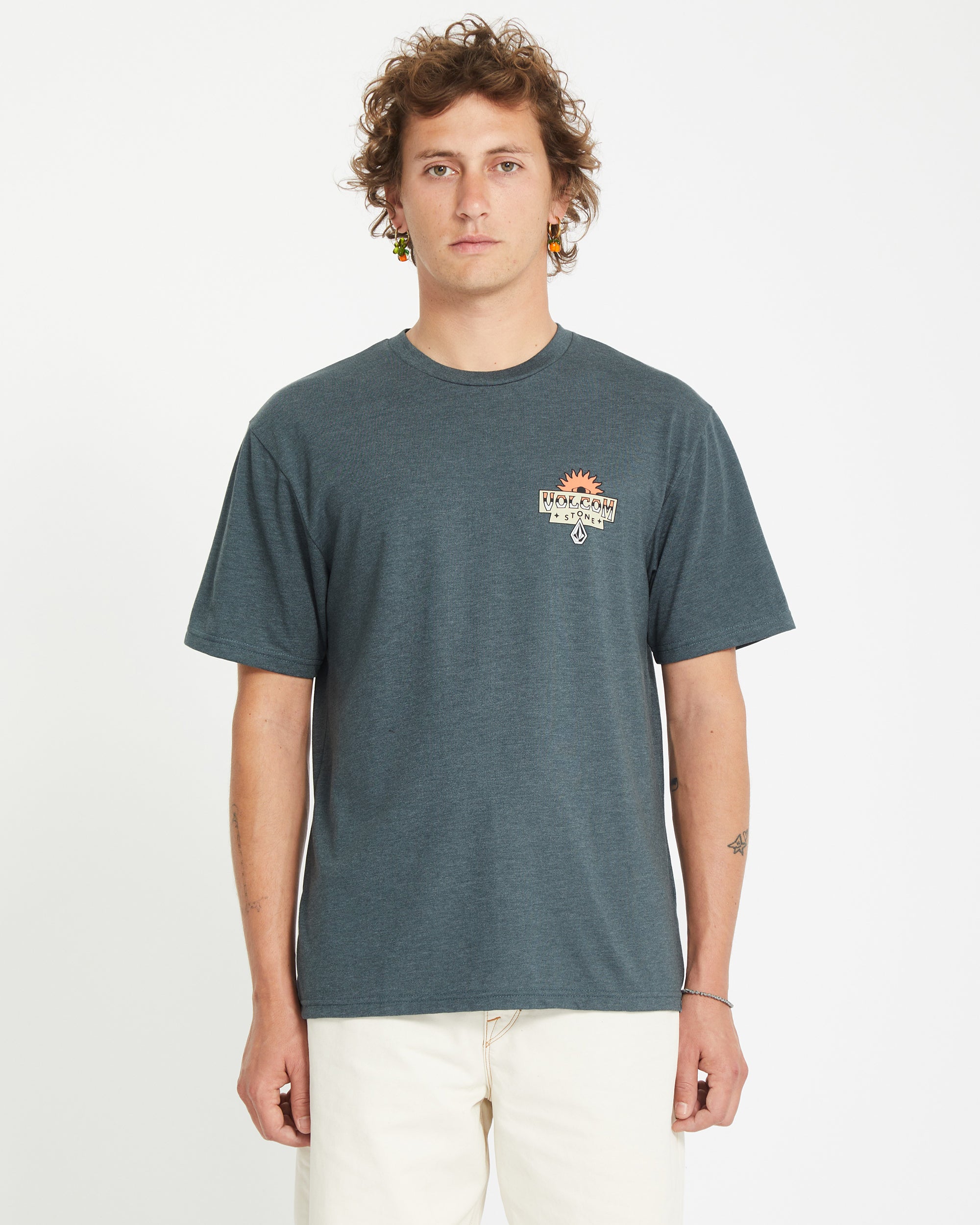 T-shirt Homme Volcom Tribar Noir - Taille L, Occasion Très Bon état