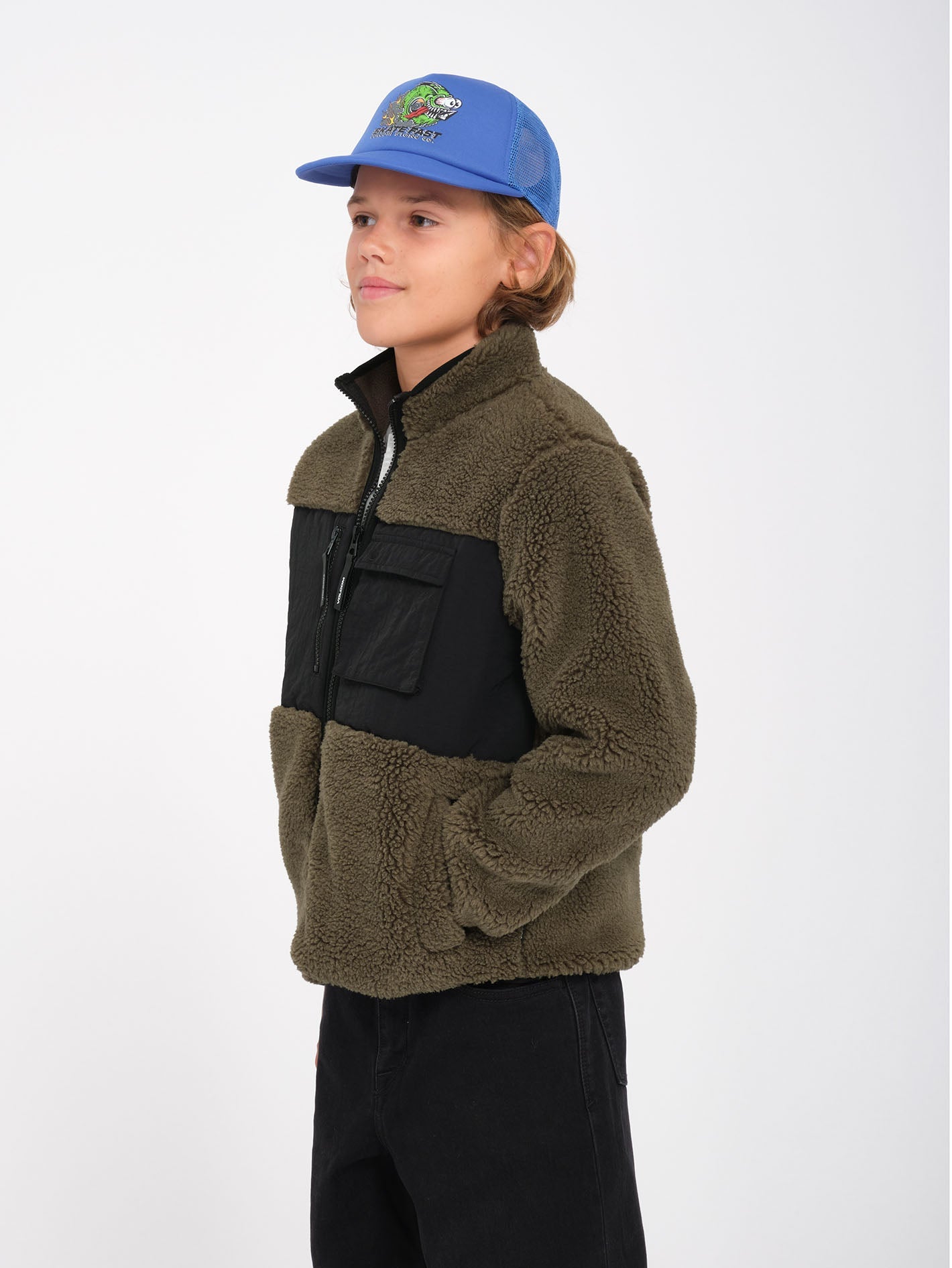 Sweat polaire garçon ECAFINE38 bleu-Peak Mountain Sweat polaire garçon ECAFINE38 bleu-Peak Mountain