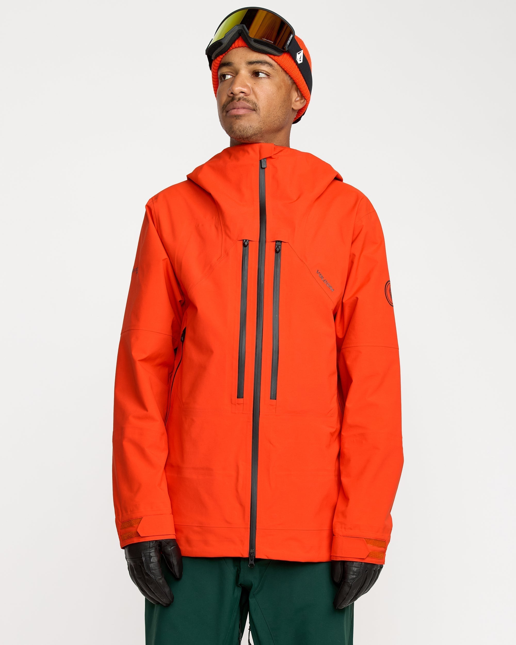 Veste De Ski Homme Volcom Anyox Guide Gore Pro Shell, Verte, Protection Extrême