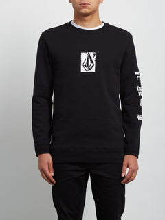 Sweatshirt Supply Stone Crew - Black