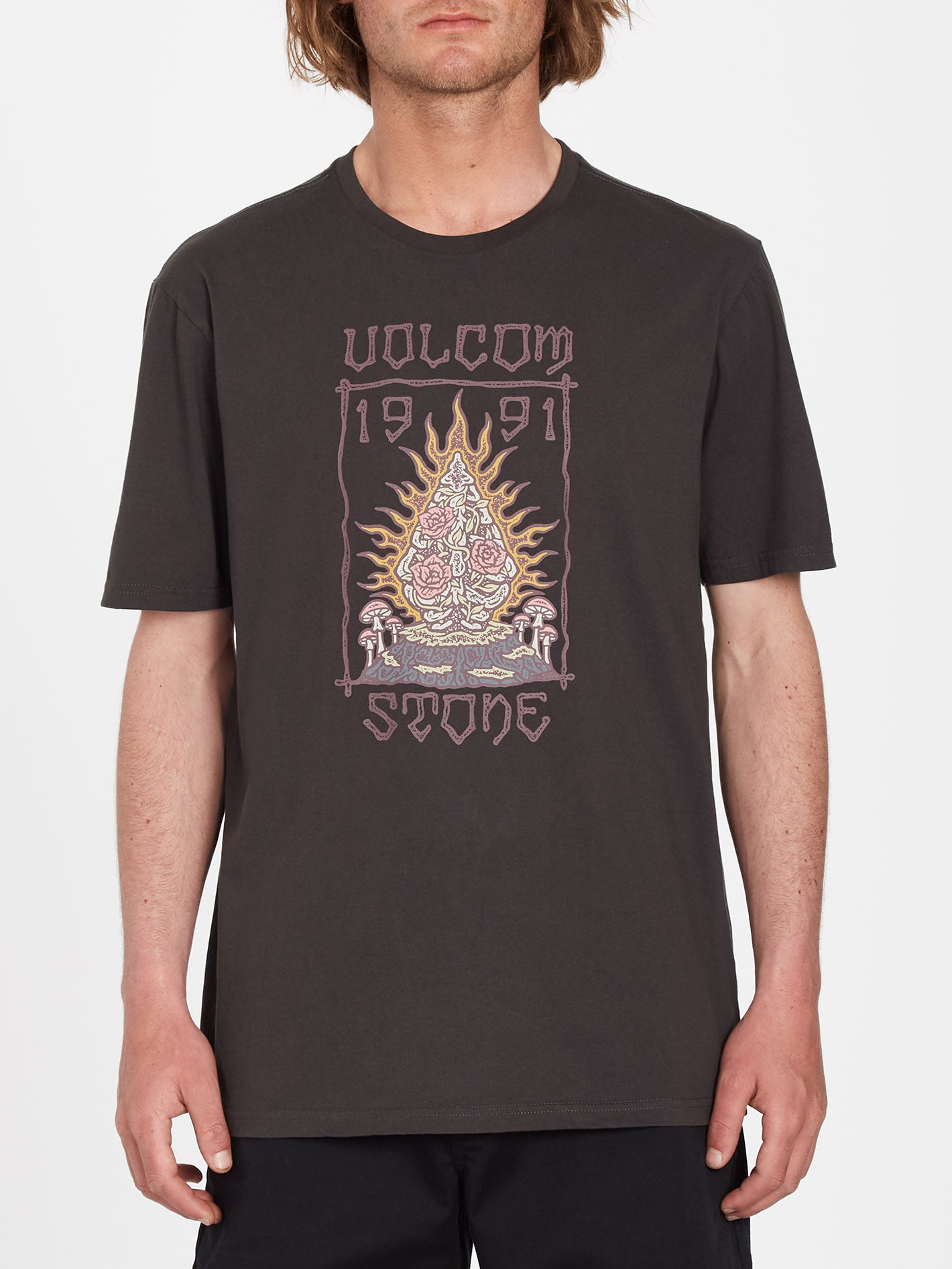 T-shirt Homme Volcom Stone Noir - Taille Medium - Neuf Avec étiquettes