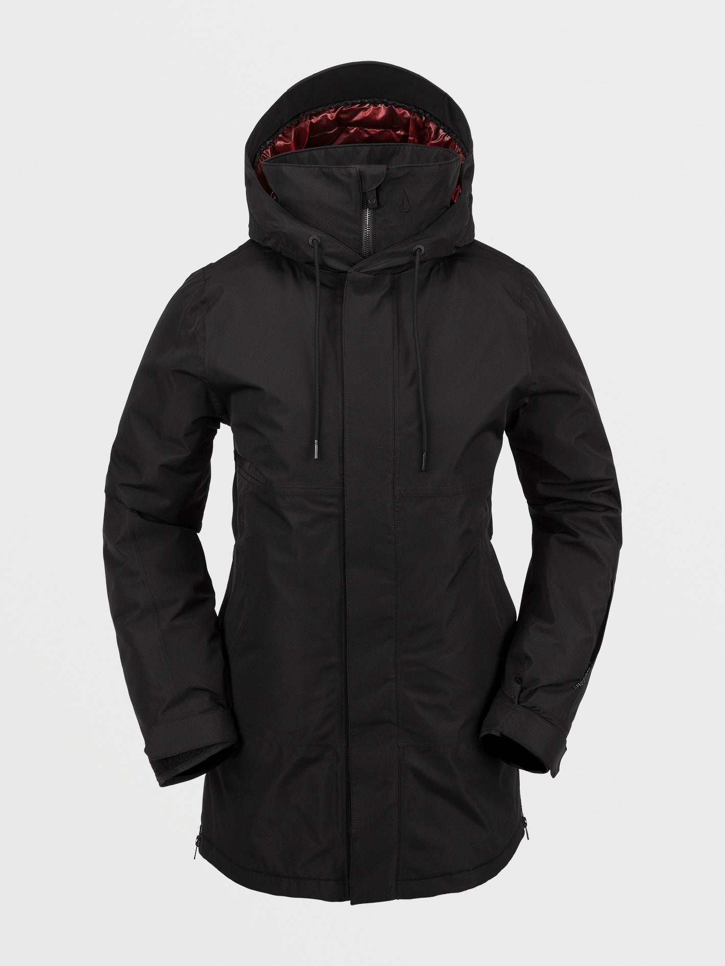 Veste Volcom Femme En Jean Noir - Taille S, Doublure Duvet, Très Bon état