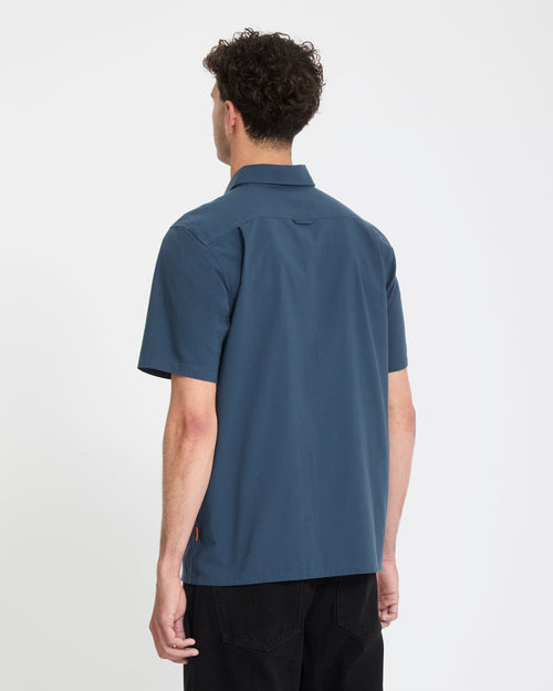 T-shirt Homme Volcom – Taille S, Gris Chiné, Manches Courtes, Logo Graphique, Occasion Très Bon état