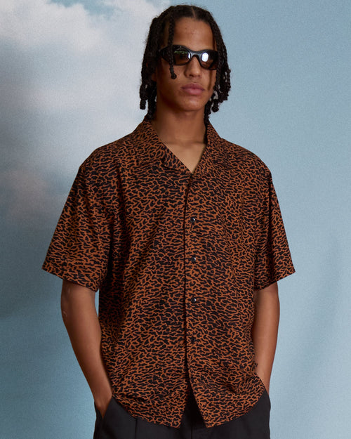 Chemise Volcom Homme - Gris Moyen - Manches Courtes - Col équipage - Imprimé Graphique - Taille M - Occasion TBE