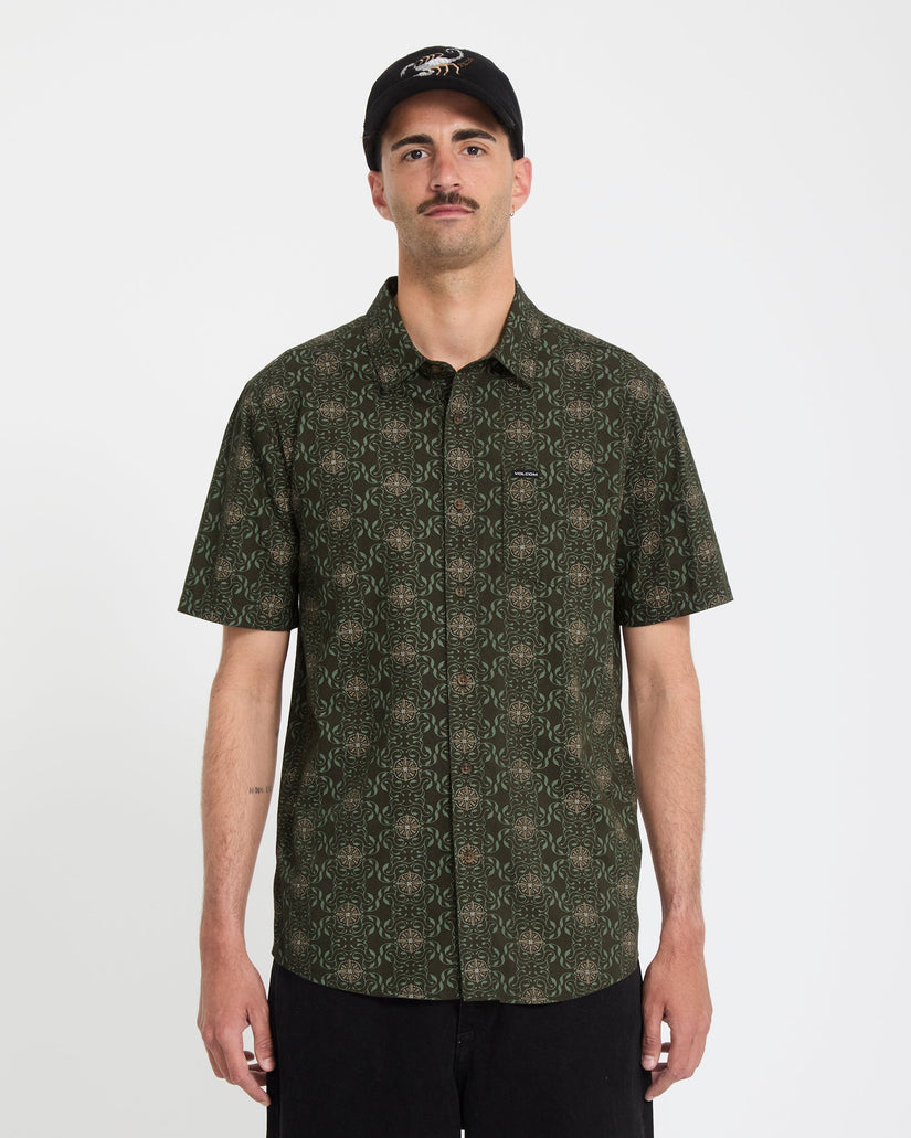 Chemise Scaler Stone Woven - Squadron Green