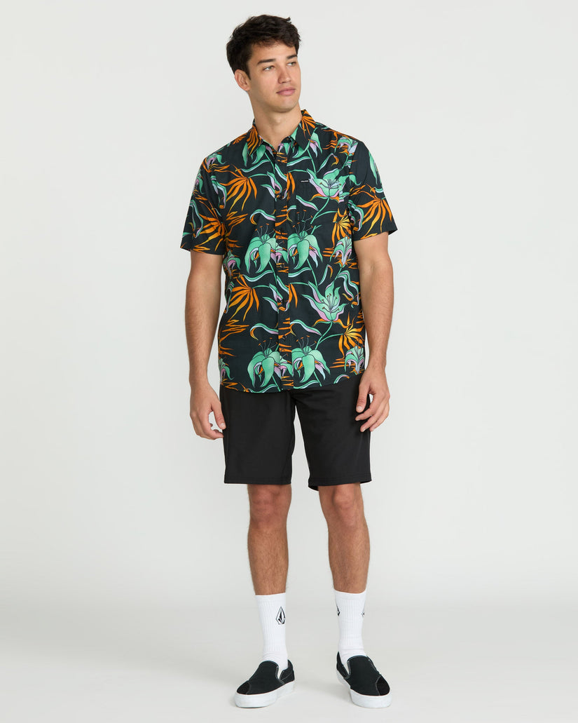 Chemise Brainmelter Floral - Black Green