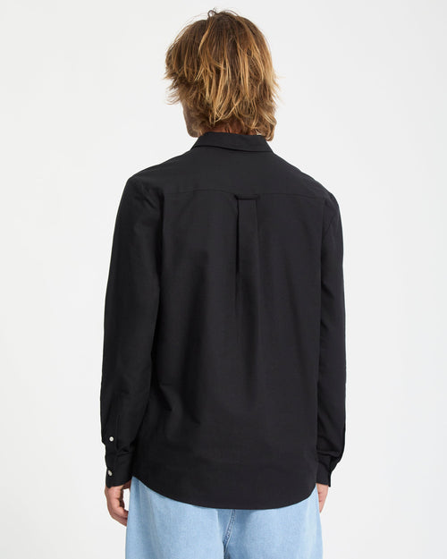 Chemise Volcom Manches Courtes Homme – Noire – Taille L – Coton/Polyester/Élasthanne