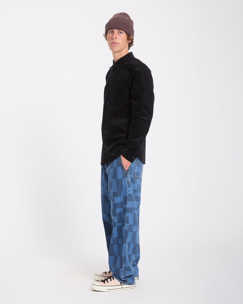 Chemise Zander Corduroy - Black Combo