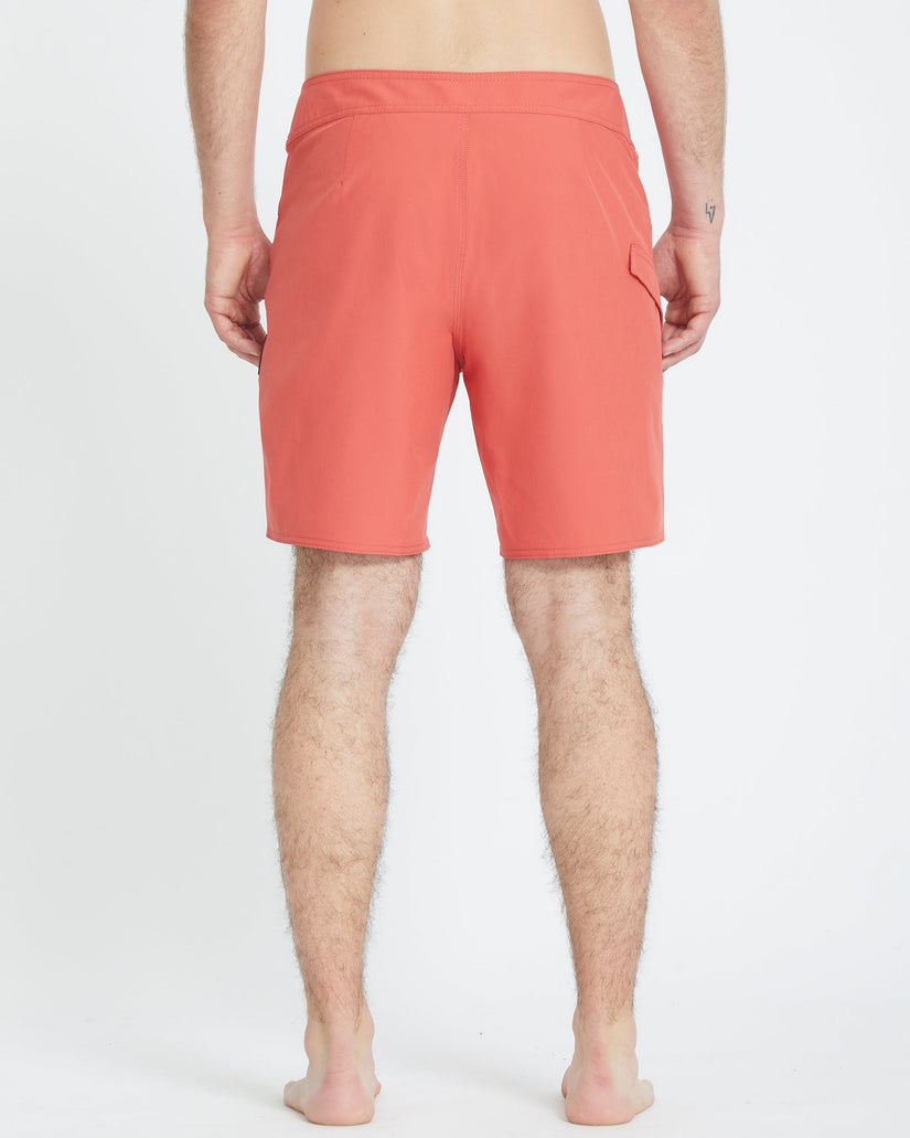 Boardshort Lido Solid Mod 18" - CRANBERRY