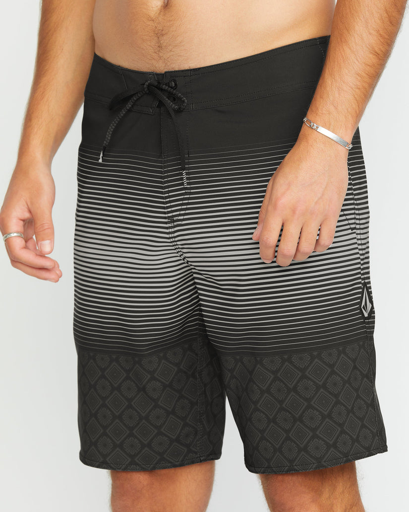 Boardshort Lido Stripe Mod 20" - BLACK