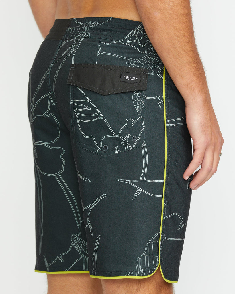 Boardshort Mister Fib Scallop Stoney 19" - STEALTH