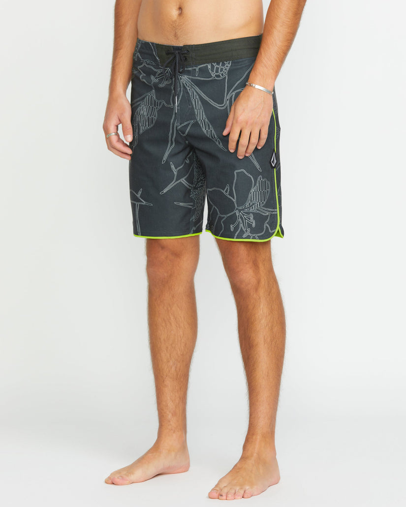 Boardshort Mister Fib Scallop Stoney 19" - STEALTH