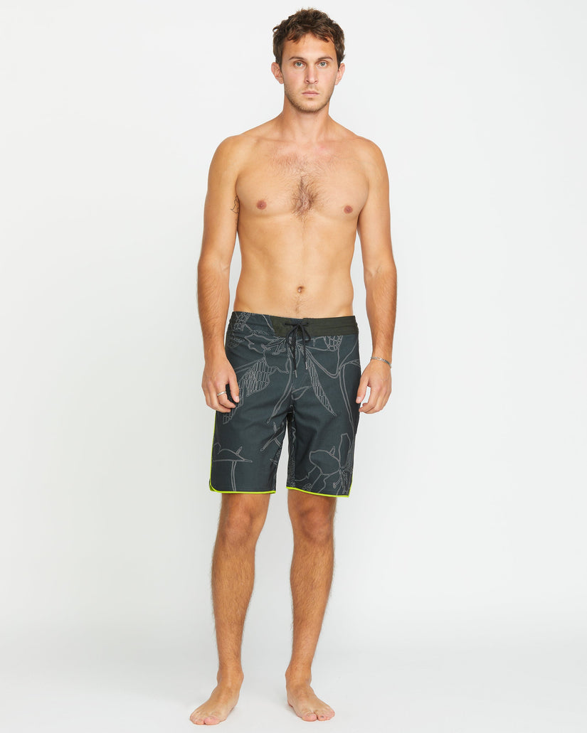 Boardshort Mister Fib Scallop Stoney 19" - STEALTH