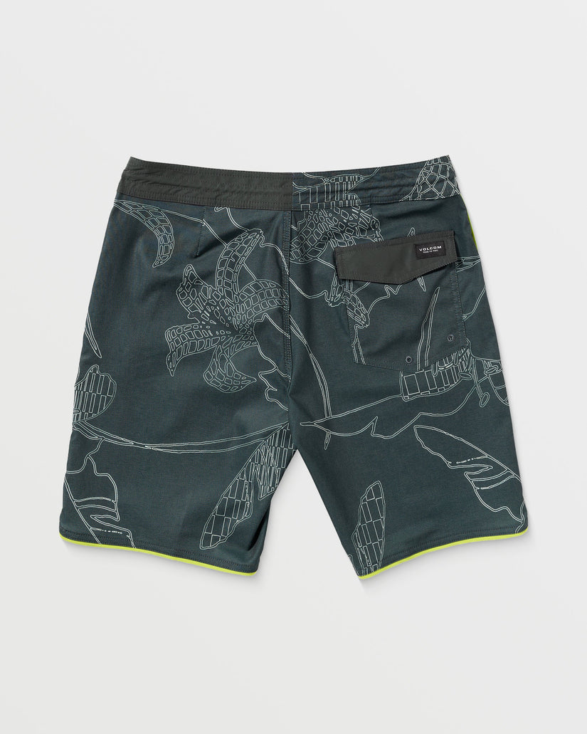 Boardshort Mister Fib Scallop Stoney 19" - STEALTH