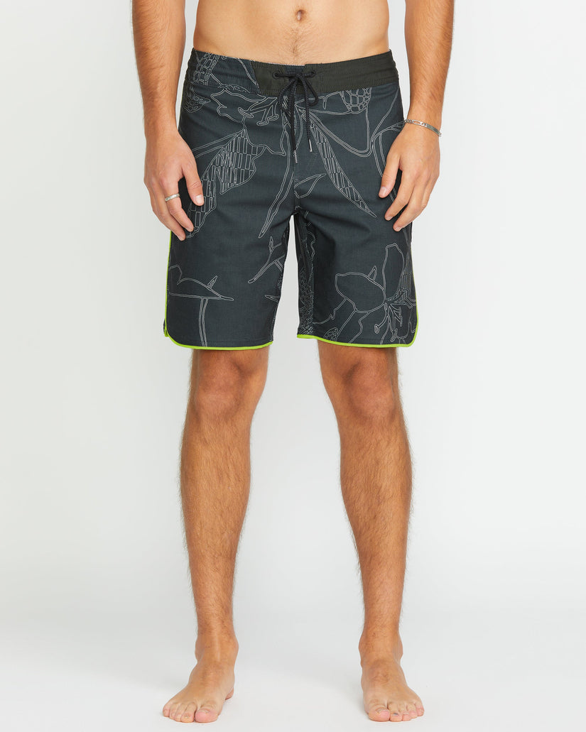 Boardshort Mister Fib Scallop Stoney 19" - STEALTH