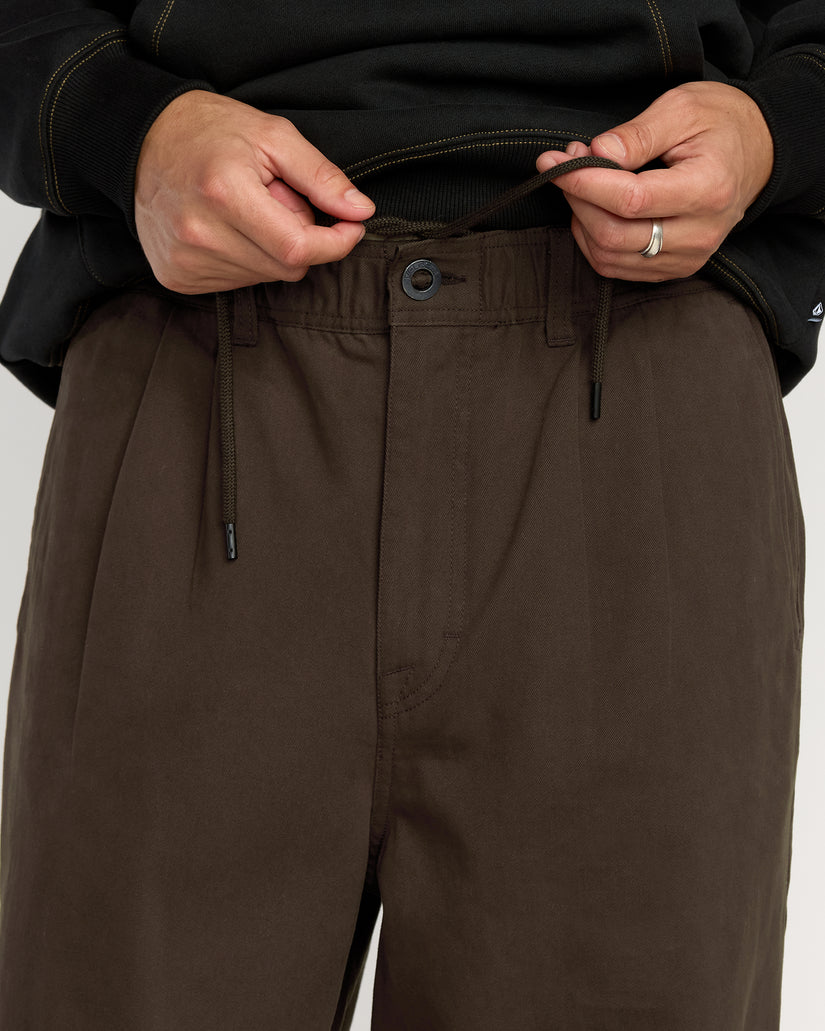 Pantalon À Taille Élastique Chillow Pleat - Cacao