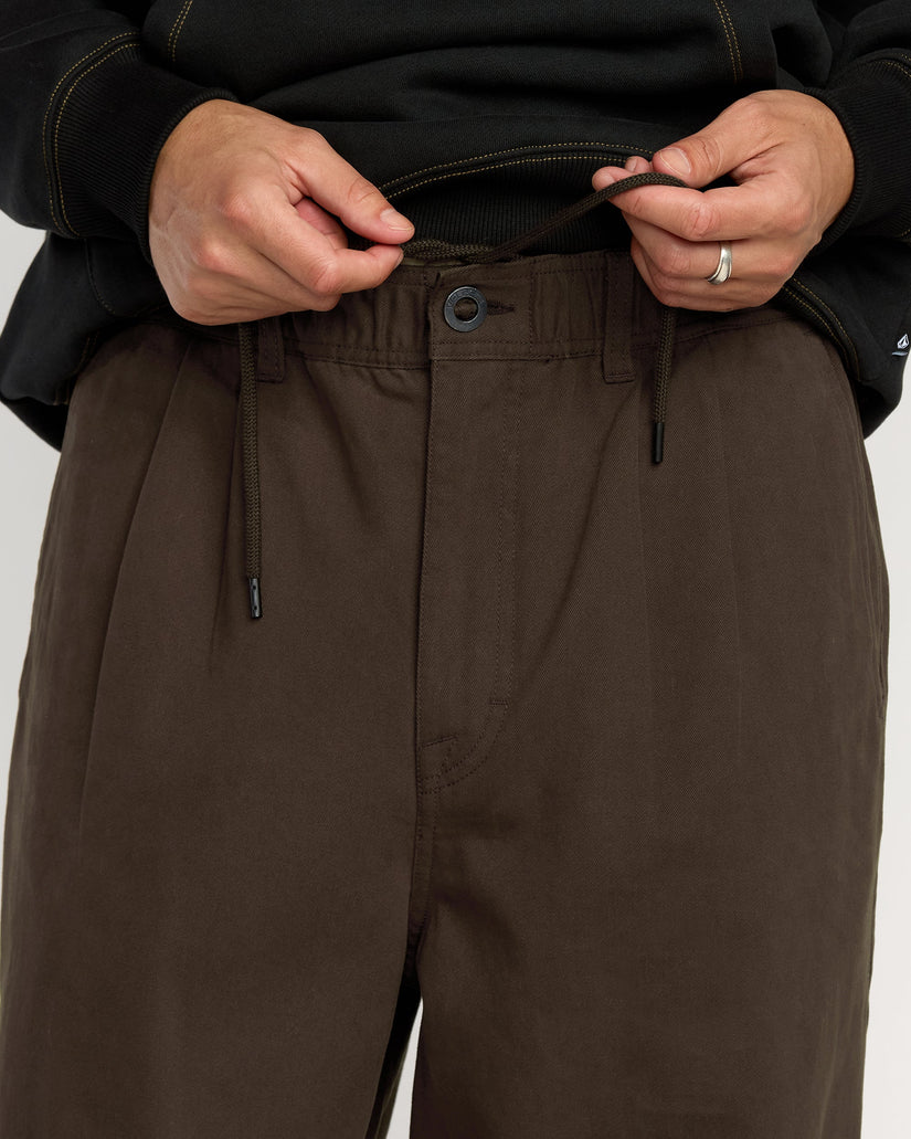 Pantalon À Taille Élastique Chillow Pleat - Cacao