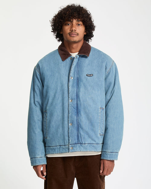 Volcom Chemise à manches longues Caden Solid Bleu | Dressinn Volcom Chemise à manches longues Caden Solid Bleu | Dressinn