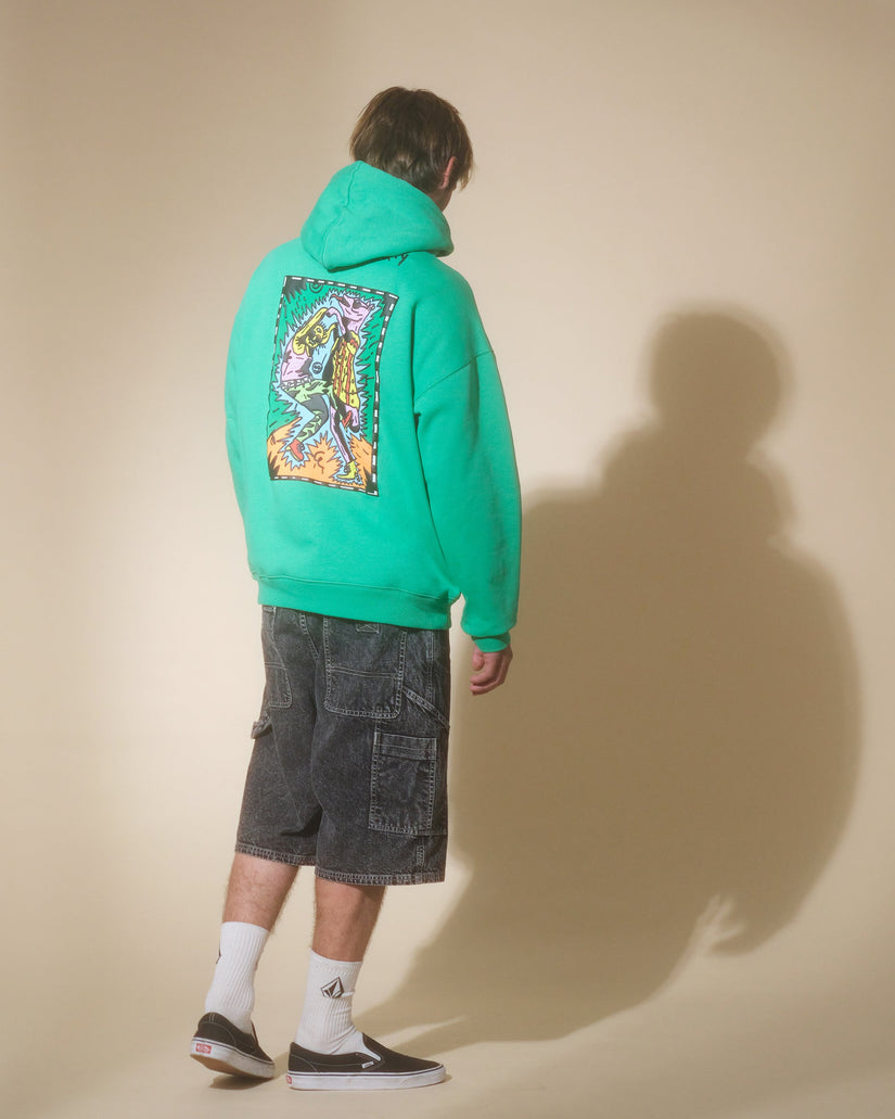Short Labored Denim Utility - LIGHT ACID BLACK