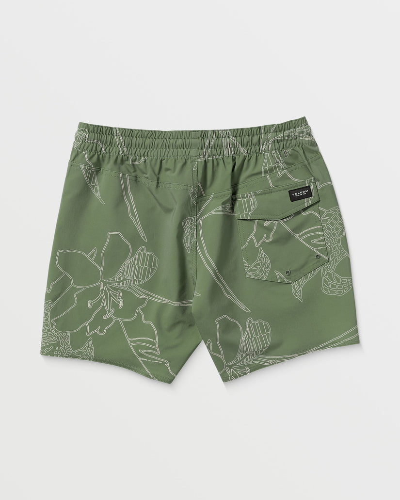 Boardshort Lido Print Trunk 16" - LIGHT OLIVE