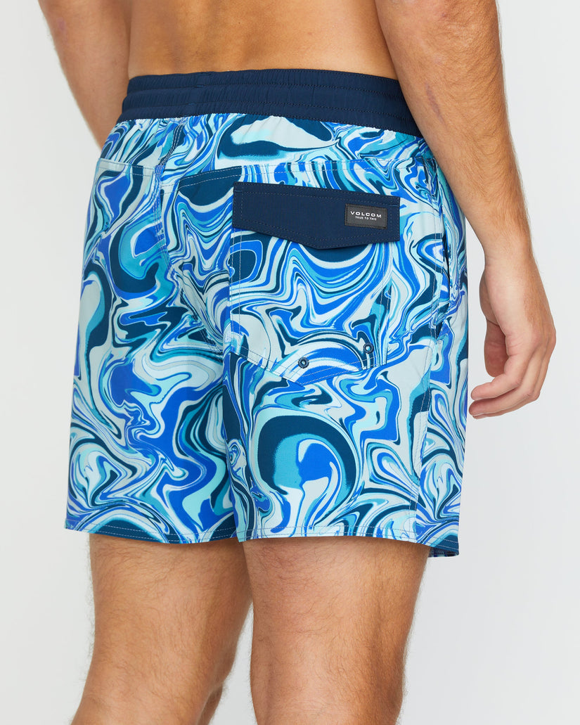 Boardshort Lido Print Trunk 16" - NAVY
