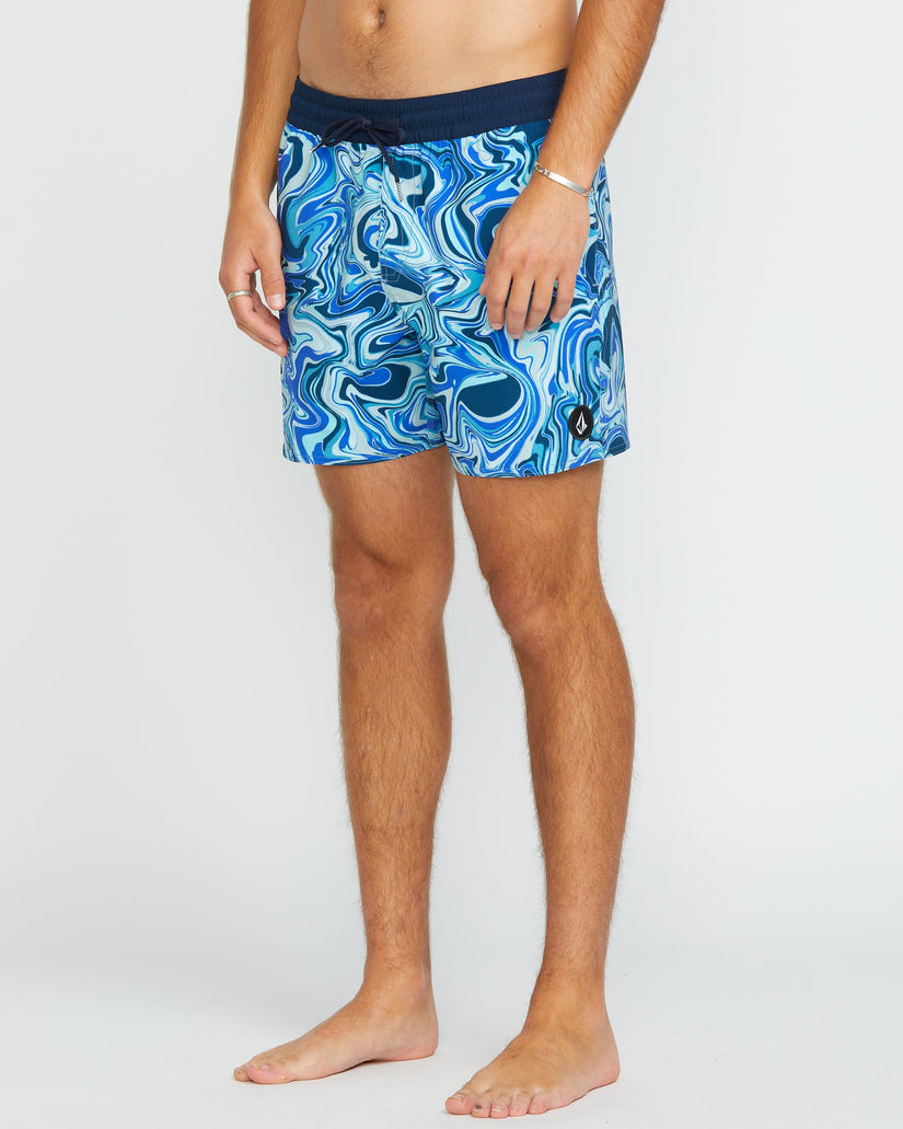 Boardshort Lido Print Trunk 16" - NAVY