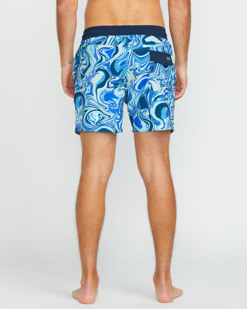 Boardshort Lido Print Trunk 16" - NAVY