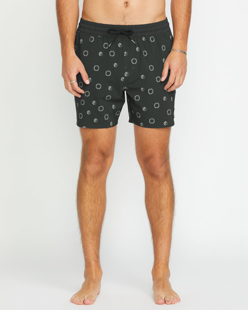 Boardshort Lido Print Trunk 16" - STEALTH