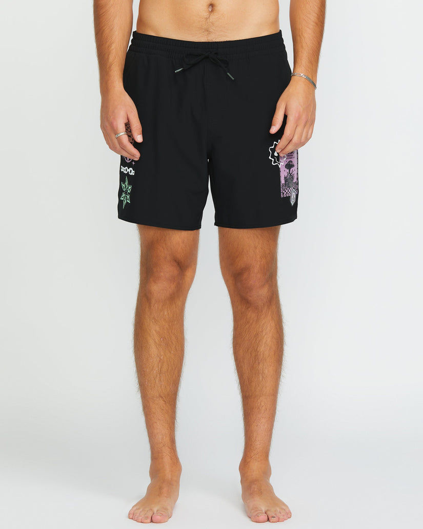 Boardshort Filip Rygalski Trunk 17" - BLACK