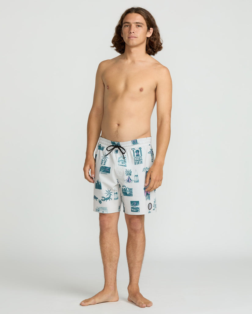 Boardshort Psyche Cotton Trunk 17" - Stone