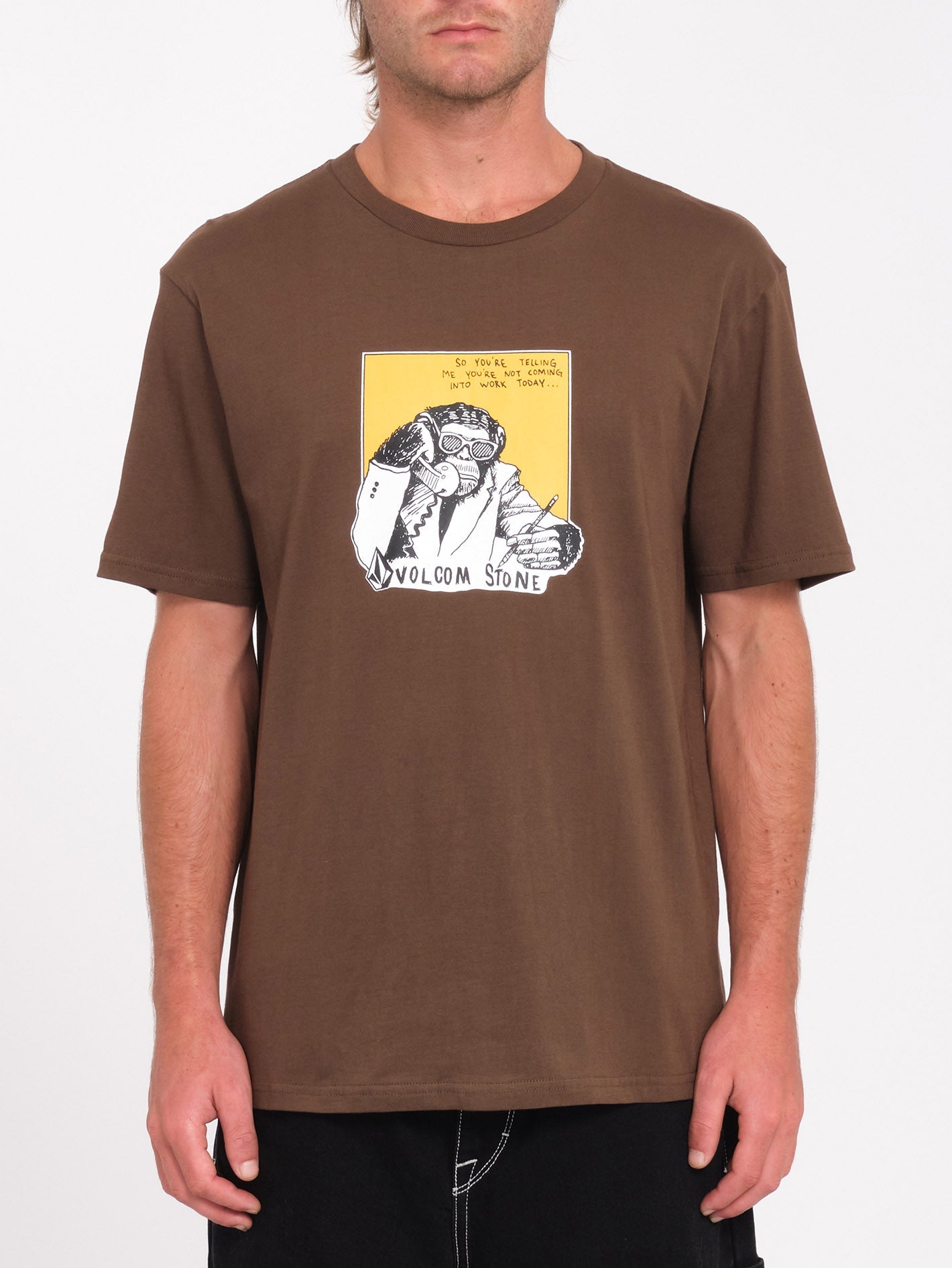 Volcom Chimp - Maglietta da uomo, Nero , M