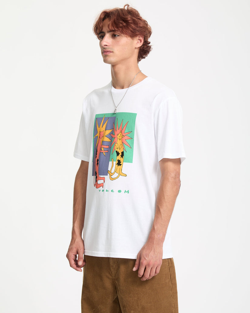 T-Shirt Longo Cats - White