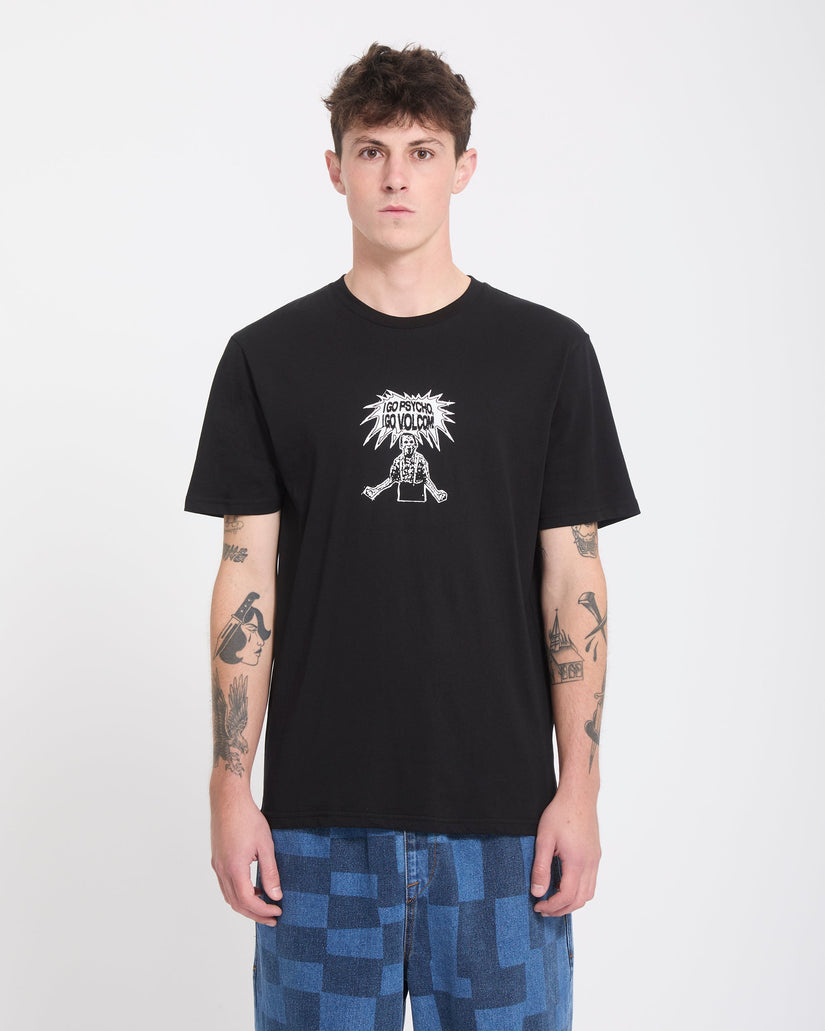 T-shirt I Go Psycho - Black