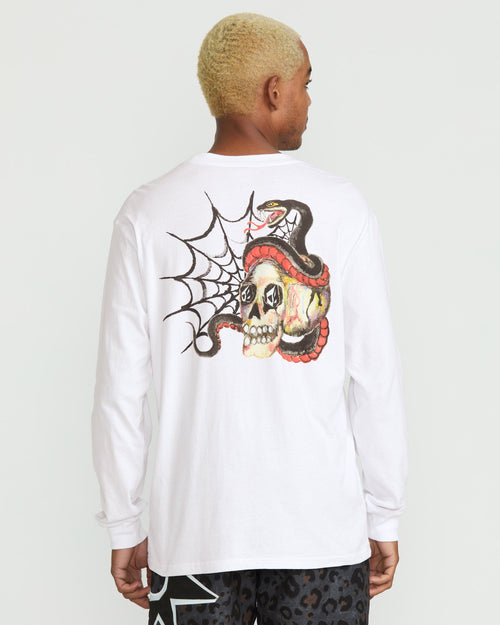 T-shirt Volcom Homme – Bordeaux, Taille S, Manches Courtes, Graphique Skateur