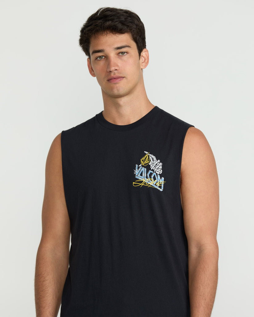 T-Shirt Dropped This Sleeveless - Antique Black