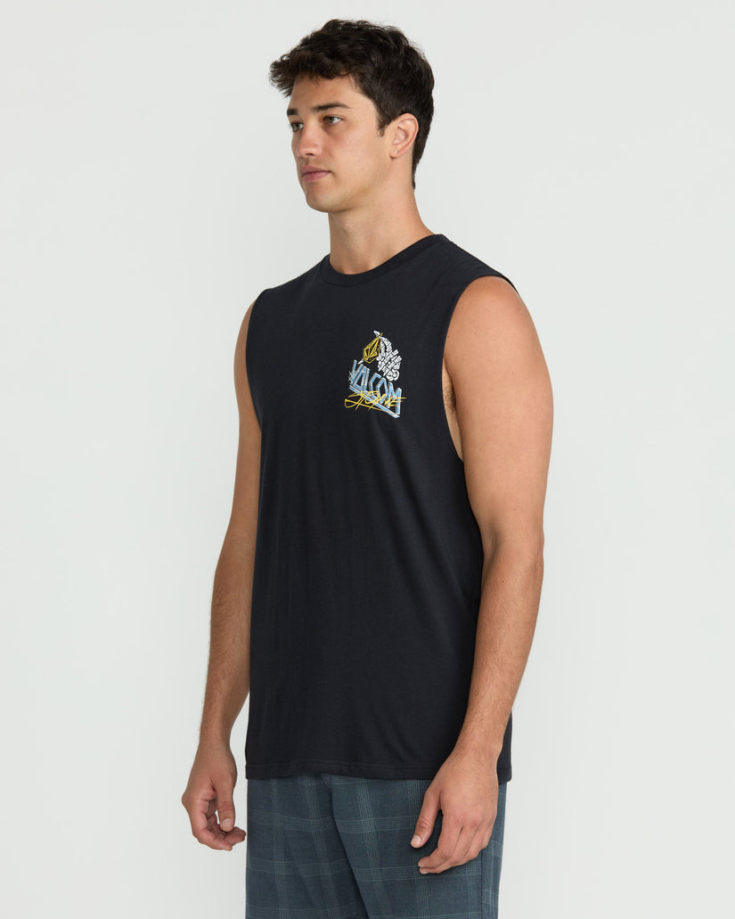 T-Shirt Dropped This Sleeveless - Antique Black