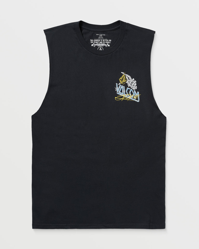 T-Shirt Dropped This Sleeveless - Antique Black