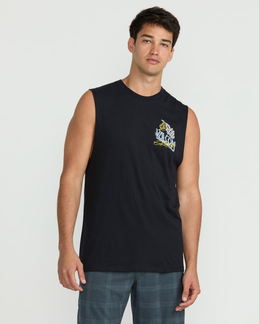 T-Shirt Dropped This Sleeveless - Antique Black