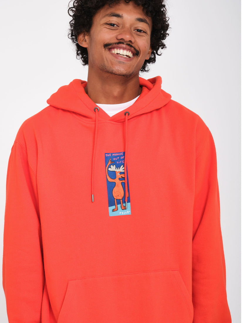 Sweat à capuche Olivmoose - BRIGHT RED