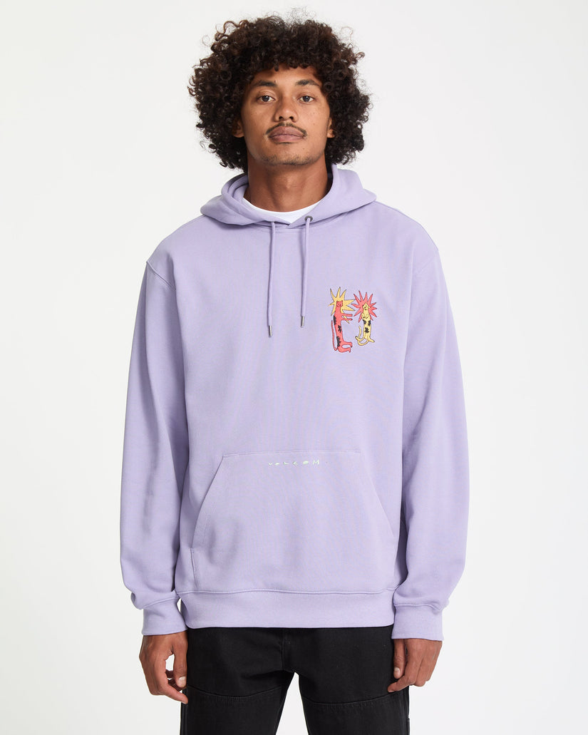 Sweat À Capuche Longo Cats - Purple Ash
