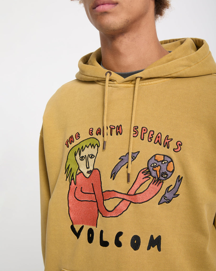 Sweat à capuche Earth Speaks - Mustard