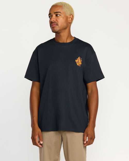 Volcom - Stone Blanks - T-shirt avec petit logo - Noir