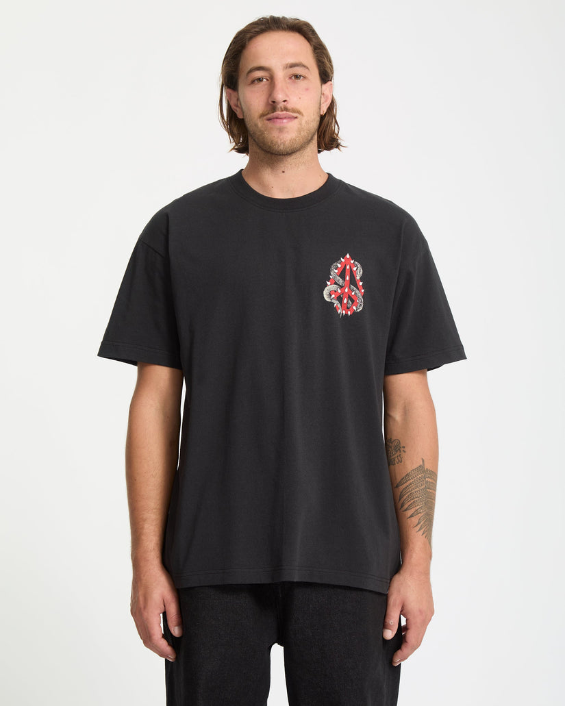 T-Shirt Snake Peace - Black