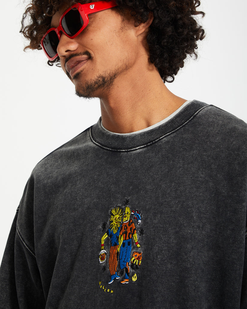 Sweatshirt Bob Mollema - LIGHT ACID BLACK