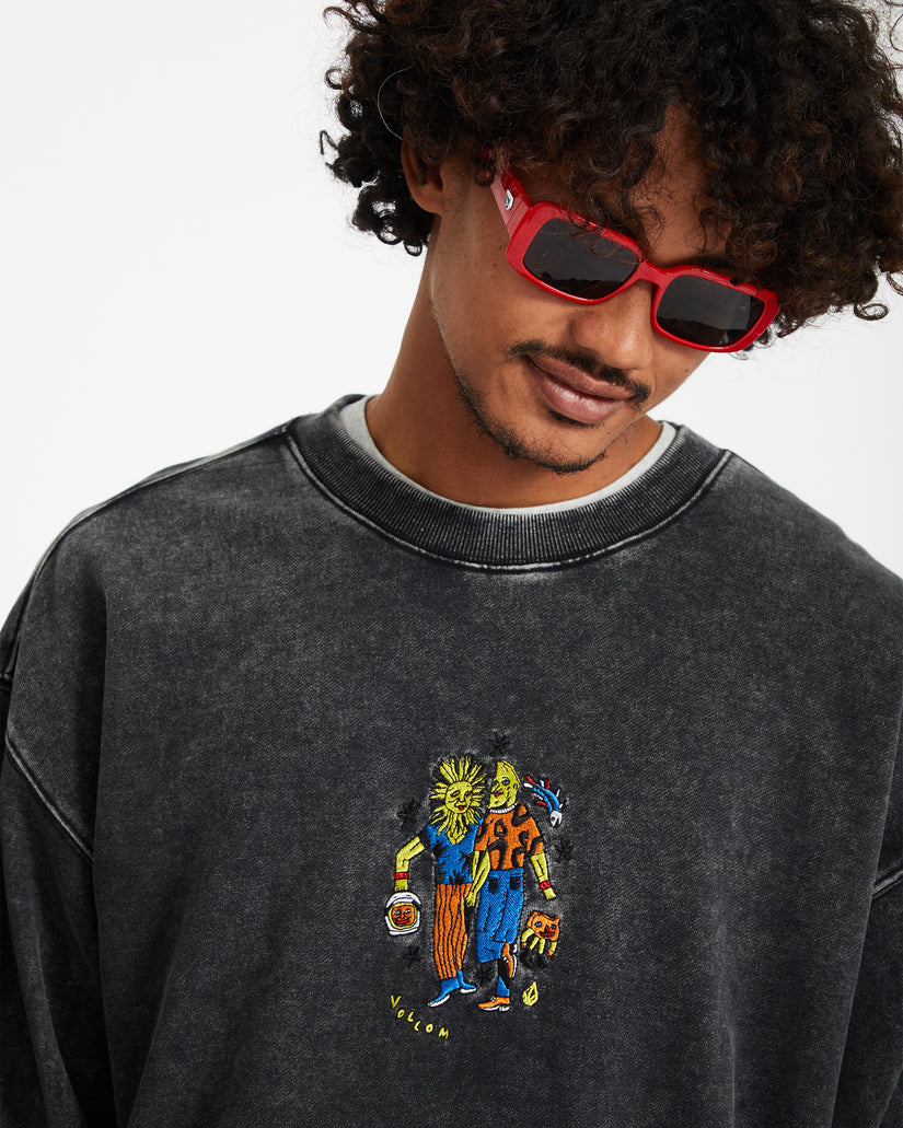 Sweatshirt Bob Mollema - LIGHT ACID BLACK