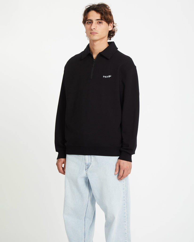 Sweatshirt Nevermine Terry - BLACK