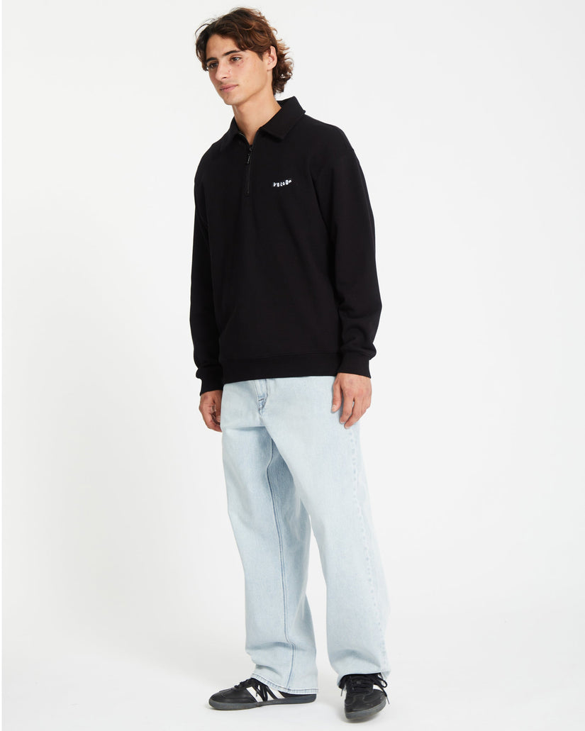 Sweatshirt Nevermine Terry - BLACK